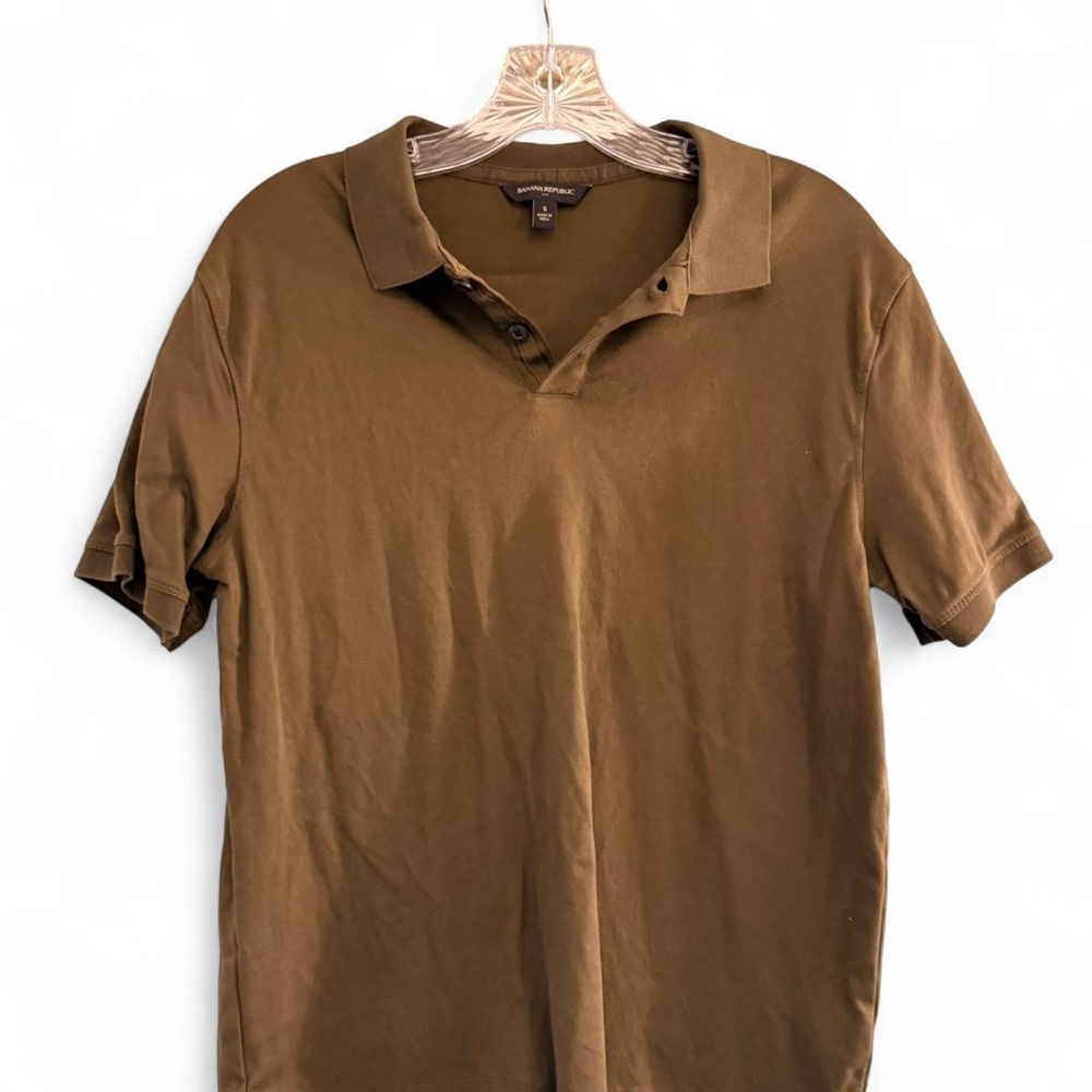 Men’s brown banana republic polo size small